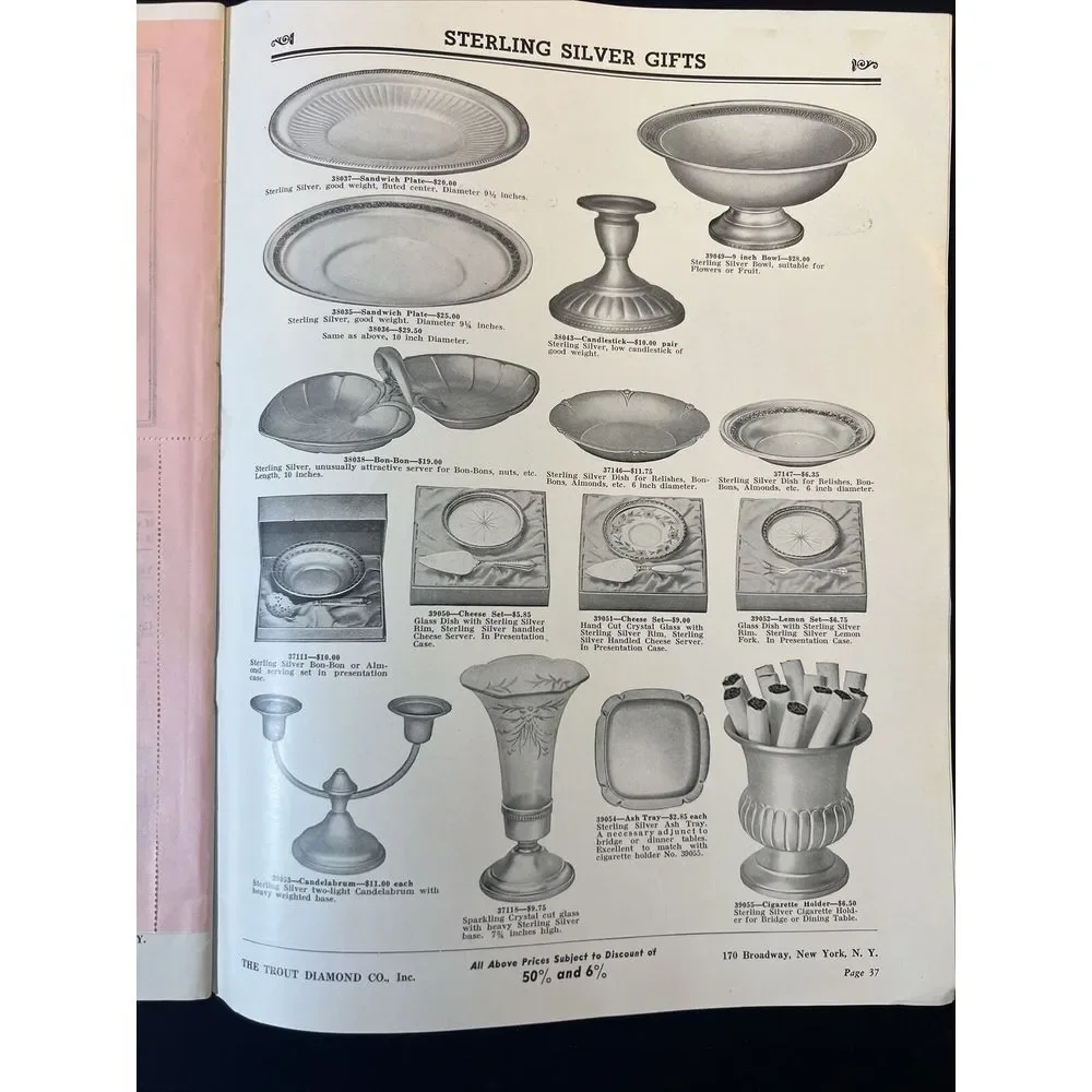 Vintage 1939 The Trout Diamond Company Jewelry‎ Jewelers Catalog Christmas Gift